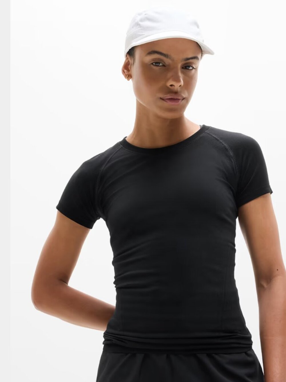 Athleta Black Momentum Seamless Tee